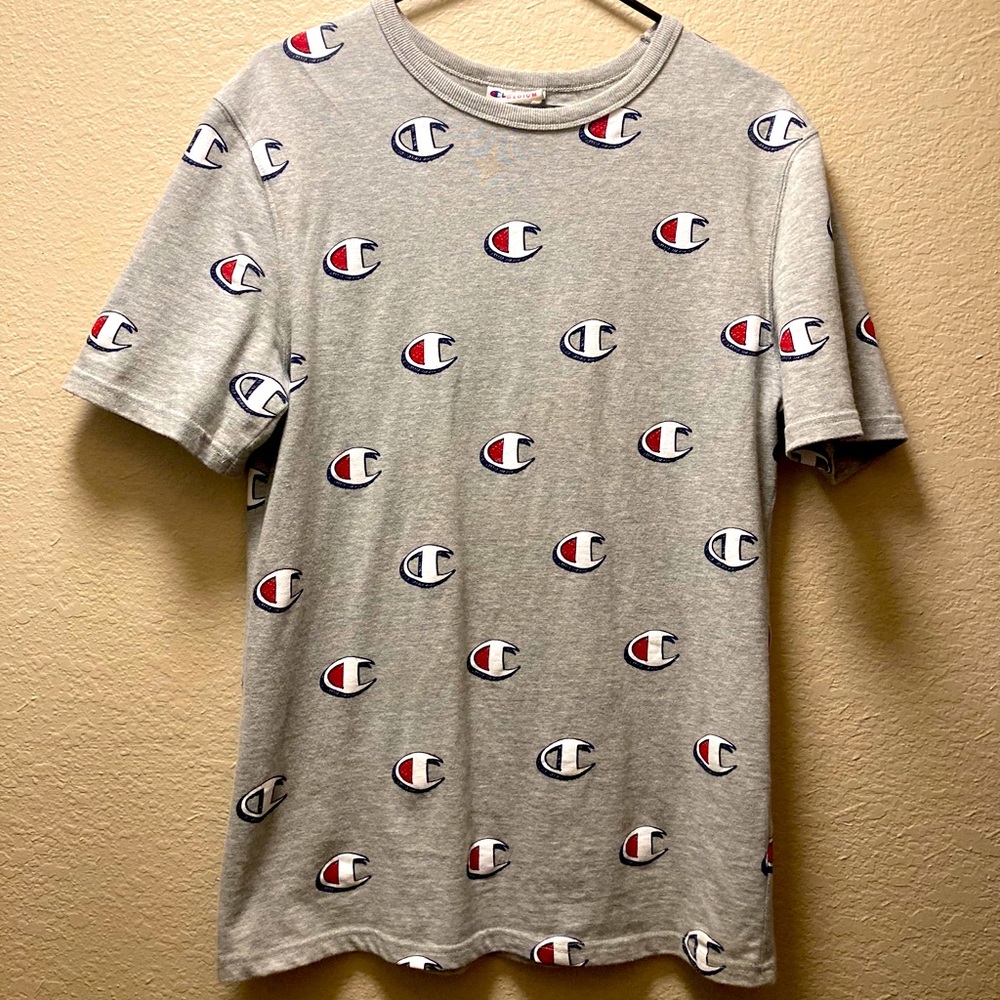 Champion all over script logo tee